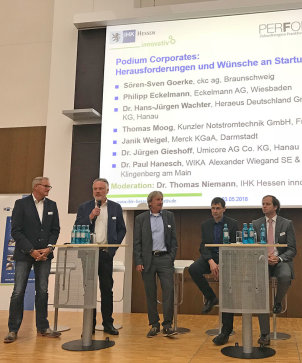 Podiumsdiskussion Startup meets processes, 03.05.2018